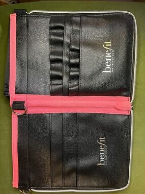Limited Edition Benefit Black and Pink Brush Organizer Pouch